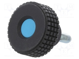 Knob; Ø: 31mm; Ext.thread: M6; 16mm; H: 24mm; technopolymer (PP)
