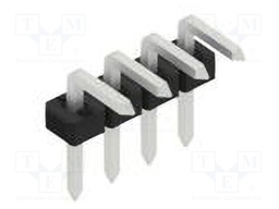 Connector: pin strips; pin header; male; PIN: 4; 2mm; THT; 1x4; 100V