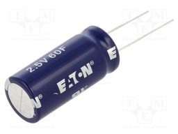 Supercapacitor; THT; 60F; 2.5VDC; -10÷30%; Body dim: Ø18x42mm; 25mΩ