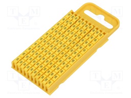 Markers for cables and wires; Label symbol: R; 4.3÷5.3mm; yellow