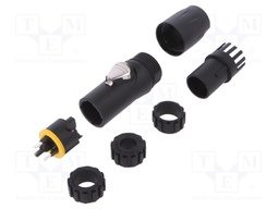 Plug; loudspeaker; male; PIN: 3; for cable; 16A; 250V; thermoplastic