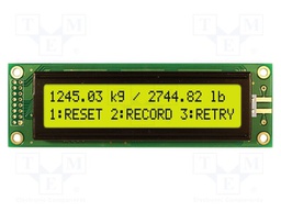Display: LCD; 24x2; grey; 116x37mm; LED; Interface: 8bit,parallel