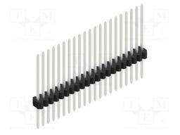 Connector: pin strips; pin header; male; PIN: 21; 1.27mm; THT; 1x21