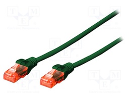 Patch cord; U/UTP; 6; stranded; Cu; LSZH; green; 2m; 26AWG