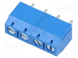 Connector: PCB terminal block; terminal; angled 90°; on PCBs
