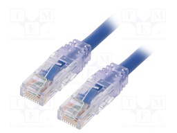 Patch cord; TX6A™ 10Gig,U/UTP; 6a; solid; Cu; PVC; blue; Len: 5m