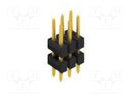 Connector: pin strips; pin header; male; PIN: 6; 2.54mm; THT; 2x3