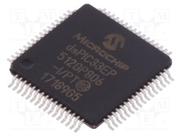 DsPIC microcontroller; SRAM: 52kB; Memory: 512kB; TQFP64; 3÷3.6VDC