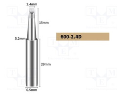 Tip; chisel; 2.4mm; for soldering station; BK90