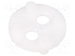 Spacer sleeve; LED; Øout: 6.4mm; ØLED: 3mm,5mm; L: 2.3mm; white