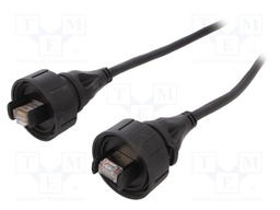 Patch cord; 2m; Buccaneer Ethernet; PIN: 8; gold-plated; 1.5A; IP68