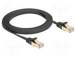 Patch cord; U/FTP; Cat: 6a; RJ45 plug,both sides; 2m; textile