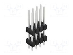 Connector: pin strips; pin header; male; PIN: 8; 2.54mm; THT; 2x4