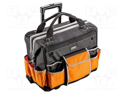 Bag; tool case; black-orange; poliester 600D; 445x272x350mm; 30kg
