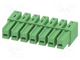 PCB headers, nominal cross section: 6 mm?, color: green, nom