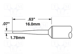 Tip; chisel; 1.6x15mm; 510°C; for soldering station