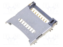 Connector: for cards; SD Micro; with hinged cover; SMT
