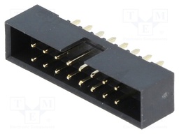 Socket; IDC; male; PIN: 16; straight; THT; gold-plated; 2mm