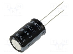 Supercapacitor; THT; 10F; 2.7VDC; -10÷30%; Ø12.5x20mm; 68mΩ; 20uA