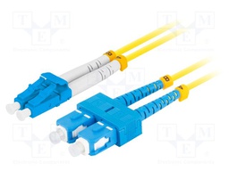 Fiber patch cord; LC/UPC,SC/UPC; 2m; Optical fiber: 9/125um; LSZH