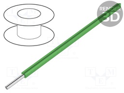 Wire; EcoGen™,EcoWire®,UL AWM 11028; solid; Cu; 18AWG; green; MPPE