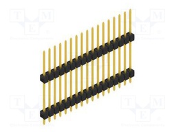 Connector: pin strips; pin header; male; PIN: 17; 2.54mm; THT; 1x17