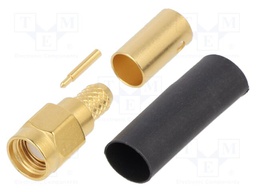 Plug; SMA; male; straight; 50Ω; KX15,RG141,RG58; soldering,crimped