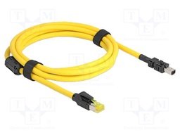 Patch cord; Cat: 6; Mini I/O Type 2 (D) plug,RJ45 plug; 2m; PVC