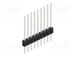 Connector: pin strips; pin header; male; PIN: 9; 1.27mm; THT; 1x9