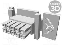 Socket; wire-board; female; Micro-Fit BMI; 3mm; PIN: 10; 5A