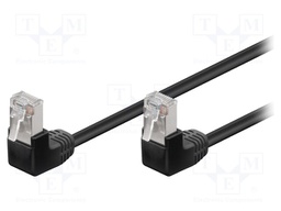 Patch cord; F/UTP; 5e; stranded; CCA; PVC; black; 5m; 26AWG