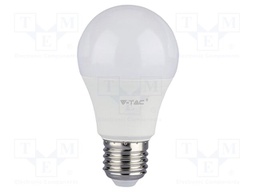 LED lamp; neutral white; E27; 800lm; 9W; 200°; 4000K; CRImin: 80