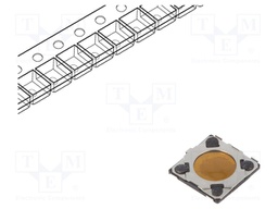 Microswitch TACT; SPST; Pos: 2; 0.02A/15VDC; SMT; 0.43mm; OFF-(ON)
