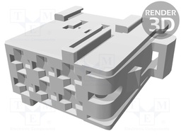 Connector: wire-wire; JPT; plug; female; w/o contacts; PIN: 6; brown