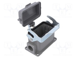 Enclosure: for HDC connectors; size D10B; with latch; with cover