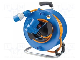 Extension lead; 3G2.5mm2; Sockets: 2; PUR; orange; 25m; 16A