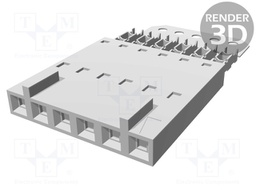 Plug; wire-wire/PCB; female; SL; 2.54mm; PIN: 6; with contacts; IDC