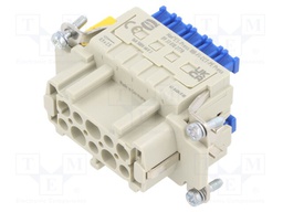 Connector: HDC; female; Han® ES; PIN: 10; size 10B