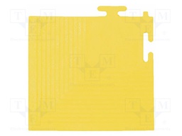 Floor mat; L: 0.11m; W: 0.11m; Thk: 6.5mm; yellow; 280%; 8MPa