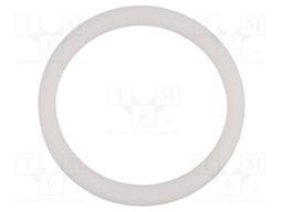 Gasket; PTFE; D: 3mm; Øint: 28mm; Øout: 33mm; PG21; white; -120÷250°C