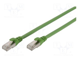 Patch cord; S/FTP; 6a; stranded; Cu; PUR; green; 3m; 26AWG