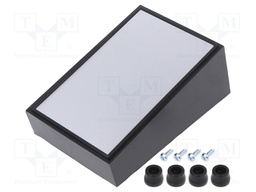 Enclosure: desktop; PULT-10; X: 70mm; Y: 110mm; Z: 48mm; ABS; black