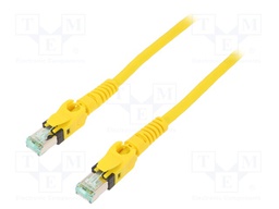 Patch cord; S/FTP; 6a; stranded; Cu; PUR; yellow; 7.5m; halogen free