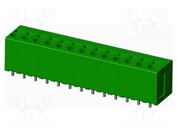 Connector: PCB terminal block; terminal; angled; Plating: tinned