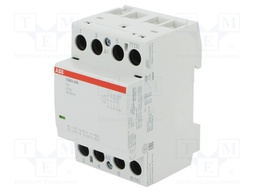 Contactor: 4-pole installation; NO x4; 12VAC; 12VDC; 63A; DIN; ESB
