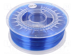 Filament: PET-G; 1.75mm; blue translucent; 220÷250°C; 1kg; ±0,05mm