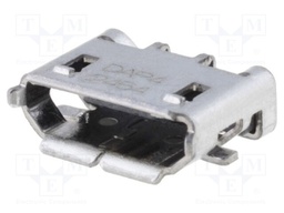Socket; USB B micro; on PCBs; SMT; PIN: 5; horizontal