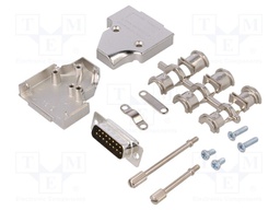D-Sub; PIN: 15; plug; male; stamped and formed contacts; angled