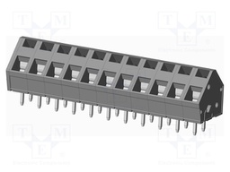 Connector: PCB terminal block; terminal; angled 45°; on PCBs