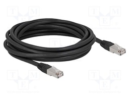 Patch cord; S/FTP; Cat: 6a; RJ45 plug,both sides; 5m; PE; black